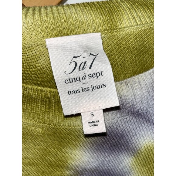 Cinq A Sept Jadie Pullover Cashmere Wool Lilac & Smoke & Honey Drew Womens S - Picture 5 of 10